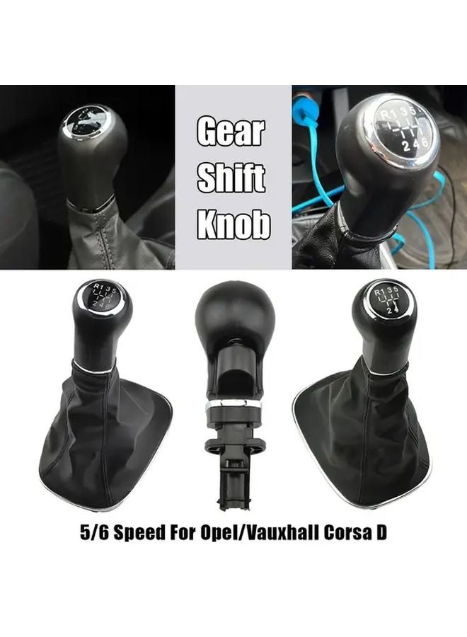 6 Speed Car Gear Shift Knob Leg Protector Dust Cover For Opel Corsa D 2006 2014 - Image 1